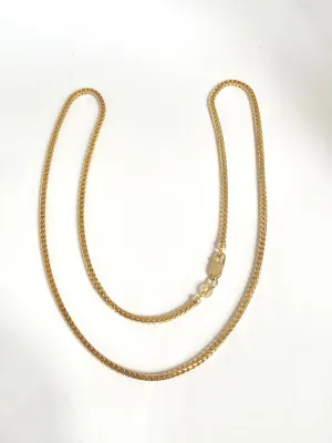 18 inch 9ct Gold Vintage Cuban Snake link Chain  (9.84g)