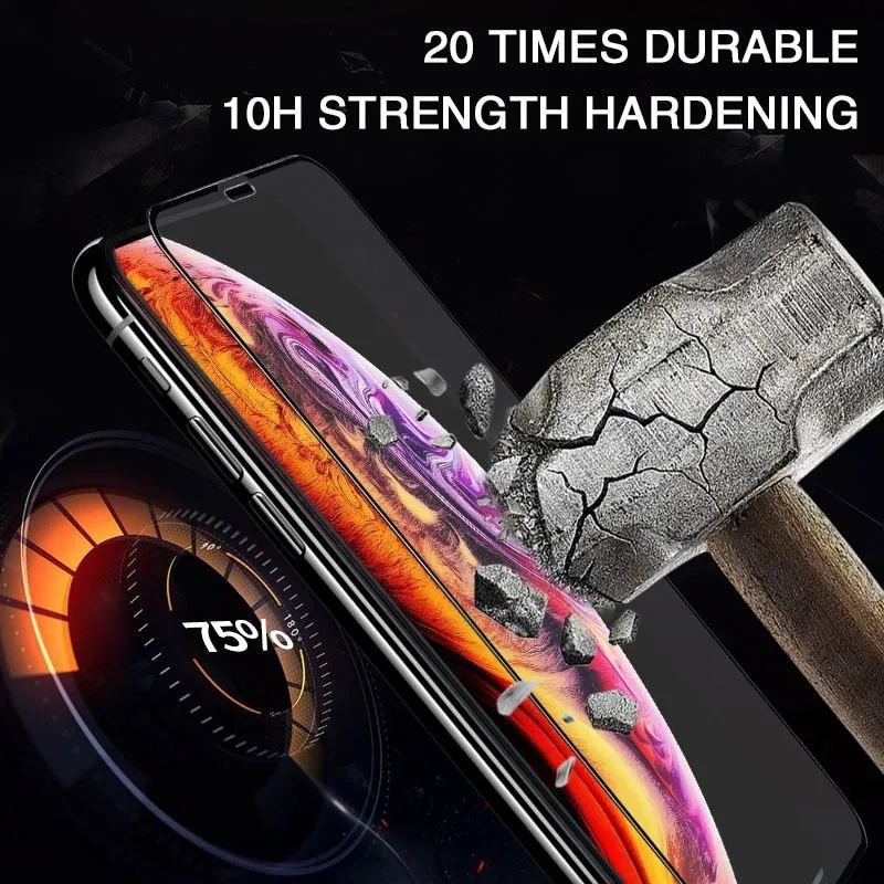 2/4PCS 9D Screen Protector Tempered Glass for iPhone