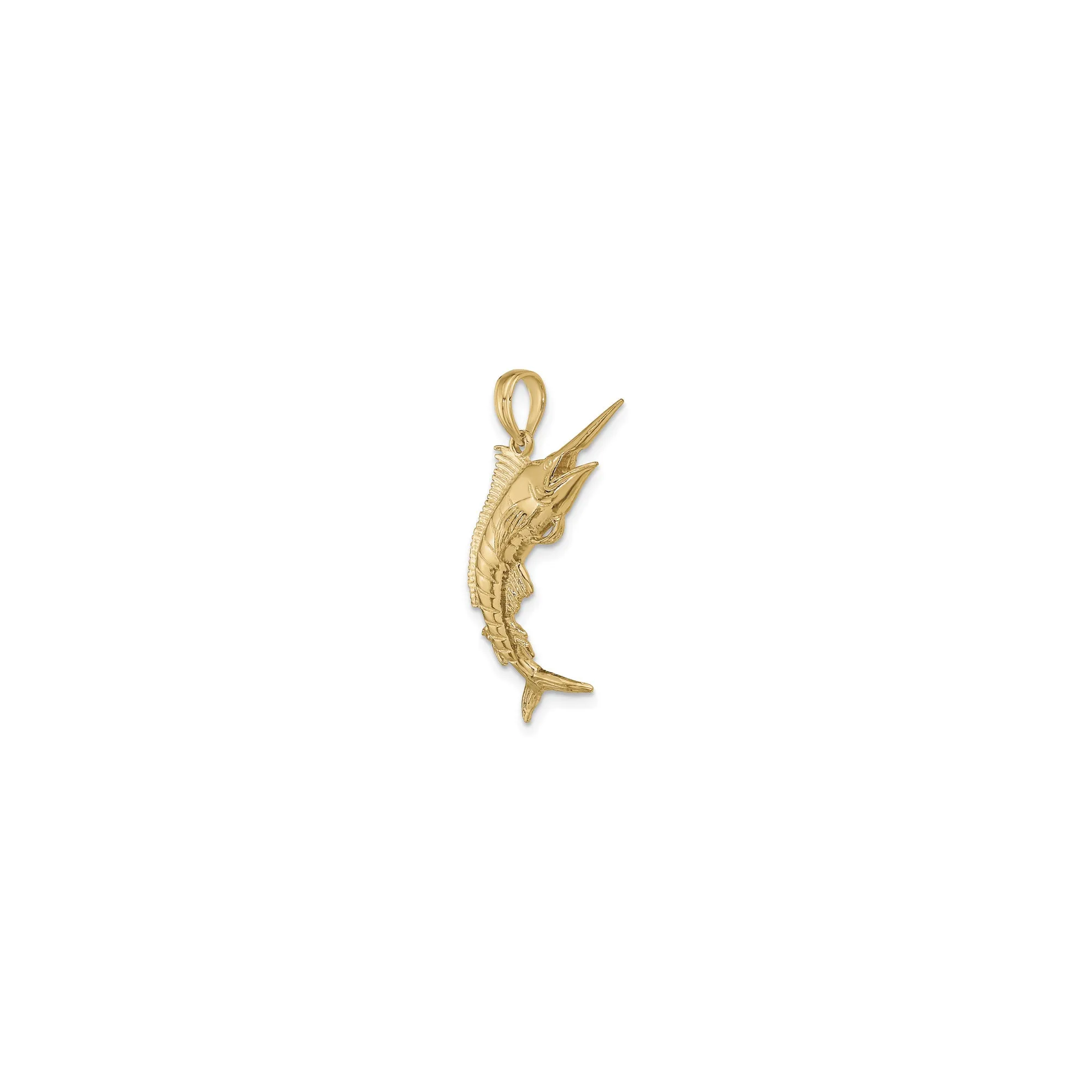 3D Blue Marlin Pendant (14K)
