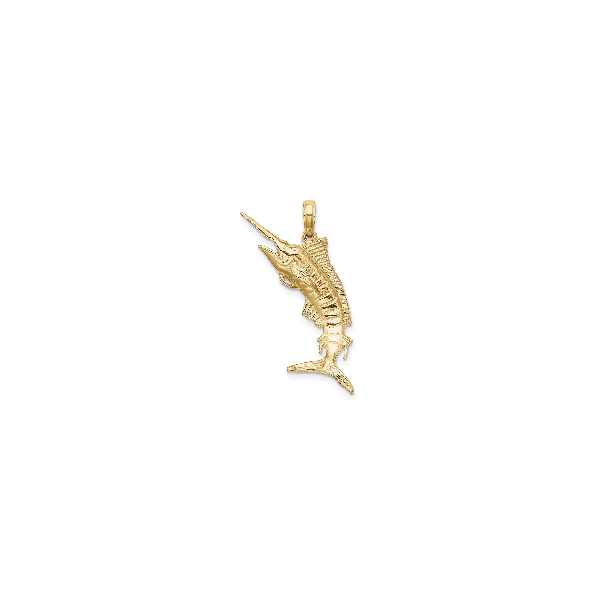 3D Blue Marlin Pendant (14K)