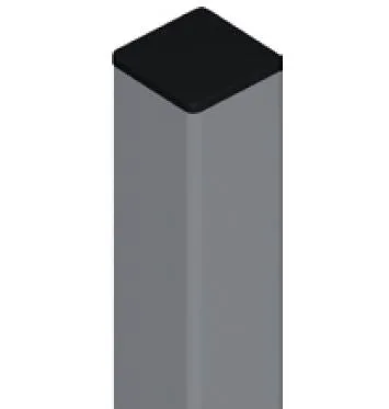 50x50mm core drill post 1800mm OR 2100mm H    Aluminium, with top cap