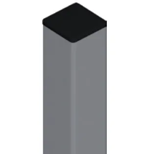 50x50mm core drill post 1800mm OR 2100mm H    Aluminium, with top cap