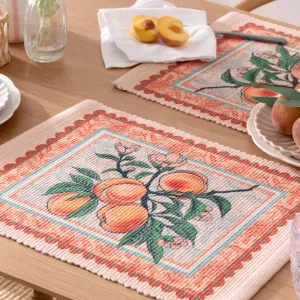 Anemone Peaches Indoor/Outdoor Placemats Multicolour