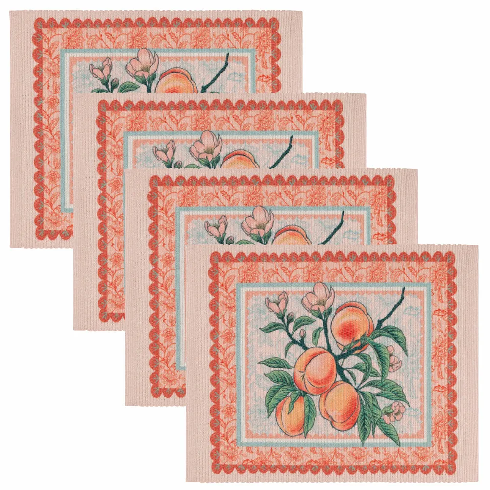 Anemone Peaches Indoor/Outdoor Placemats Multicolour