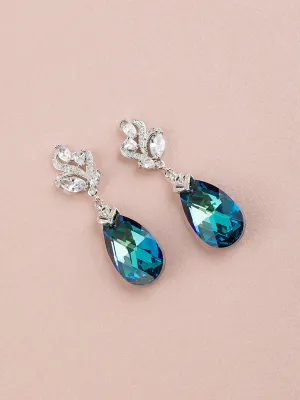 Bermuda Blue Crystal Earrings