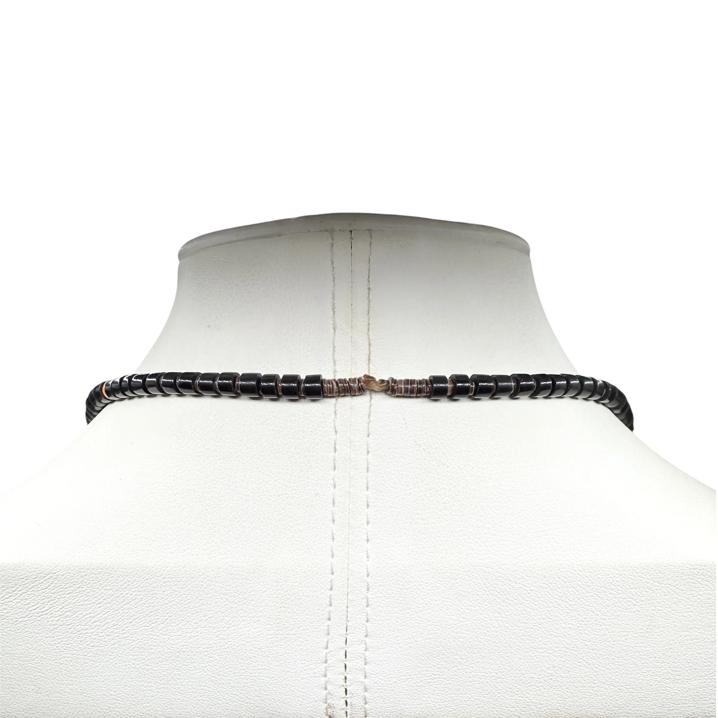 Black Jet Kokopelli Necklace Santo Domingo