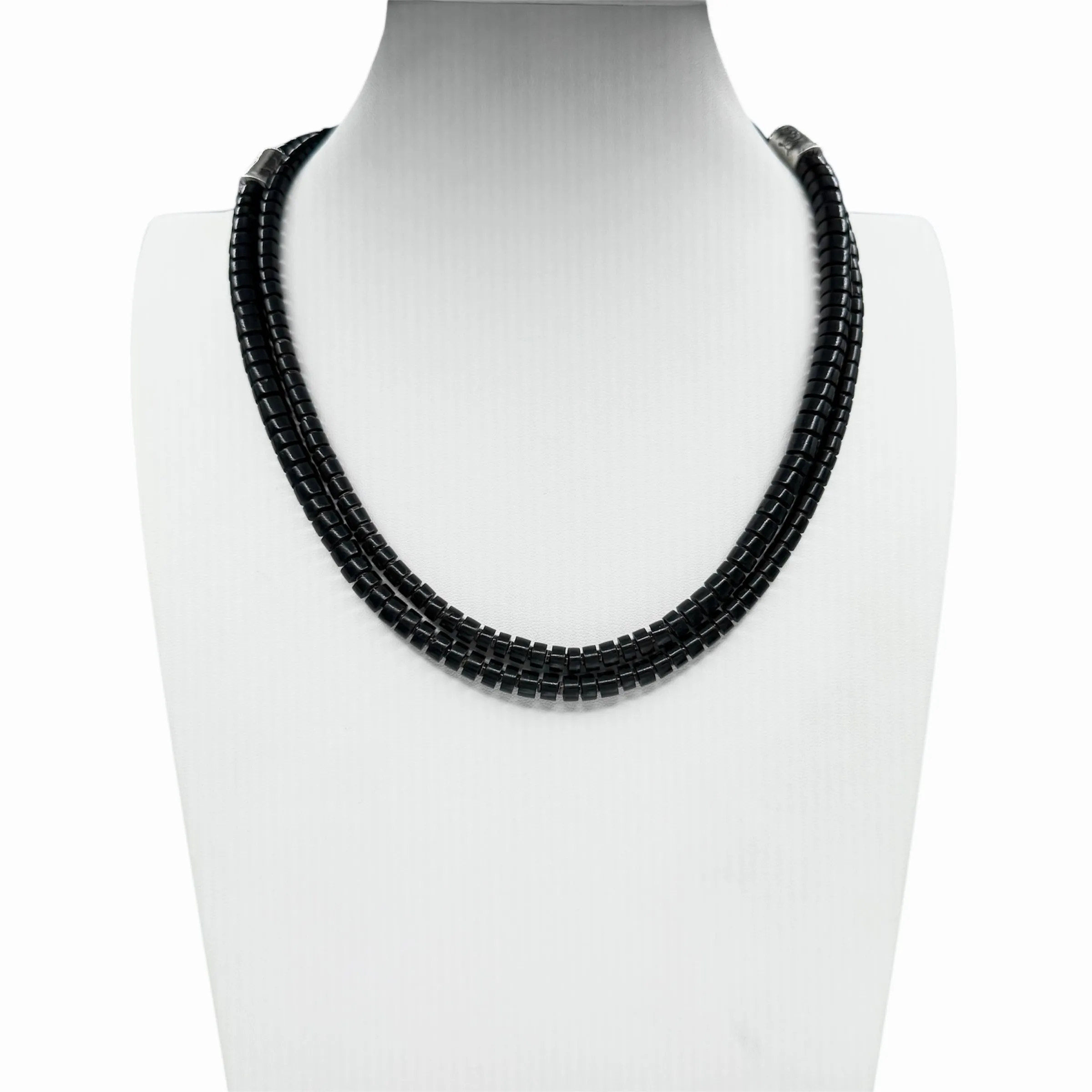 Black Jet Kokopelli Necklace Santo Domingo