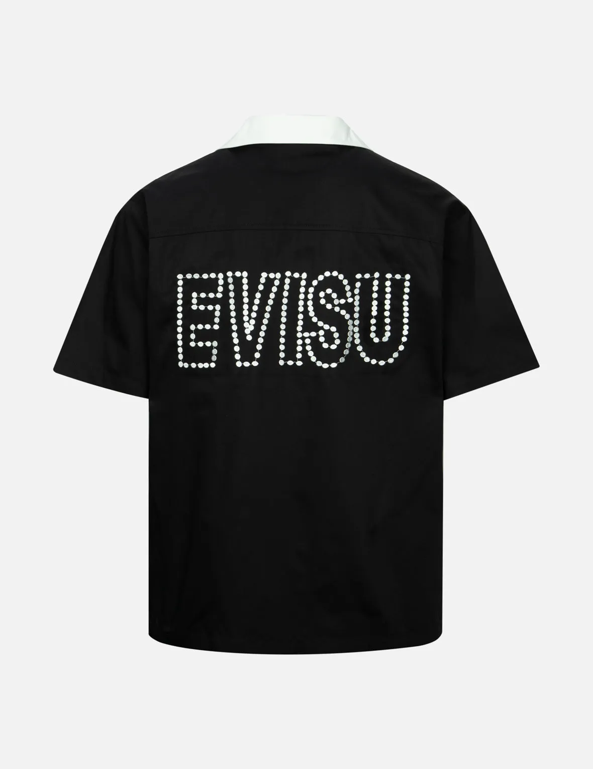 Chain-Stitched Embroidery Logo Boxy Tencel Shirt
