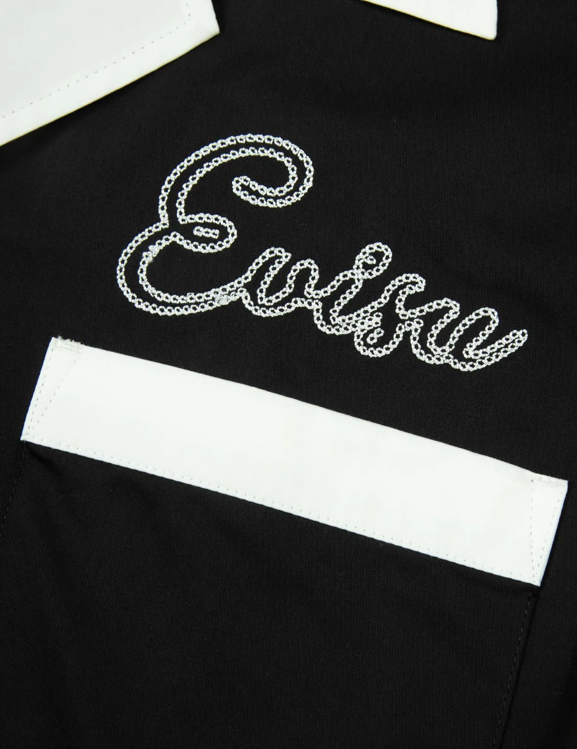 Chain-Stitched Embroidery Logo Boxy Tencel Shirt