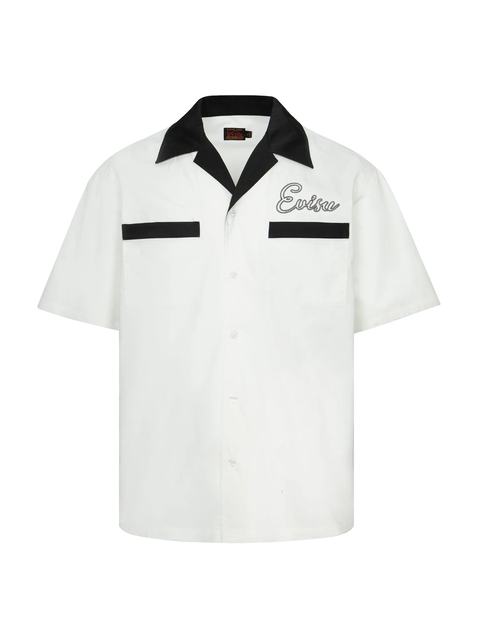 Chain-Stitched Embroidery Logo Boxy Tencel Shirt