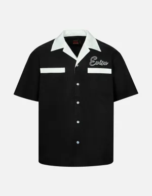 Chain-Stitched Embroidery Logo Boxy Tencel Shirt