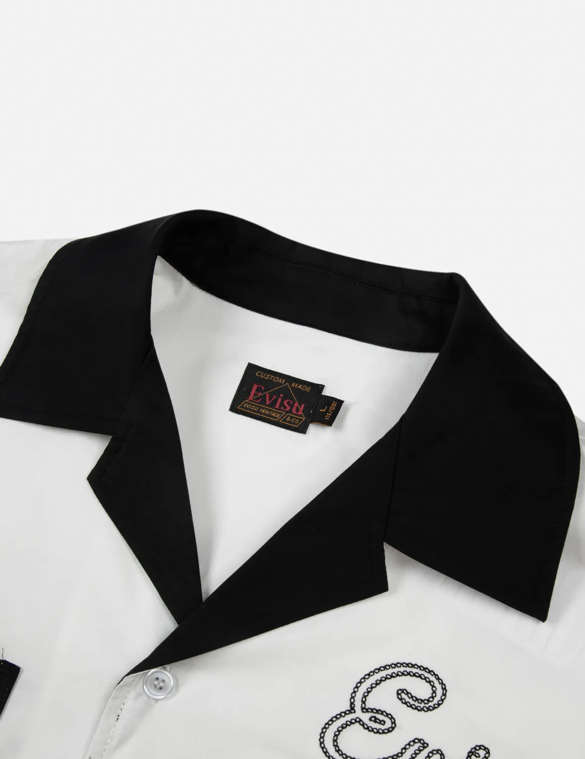 Chain-Stitched Embroidery Logo Boxy Tencel Shirt