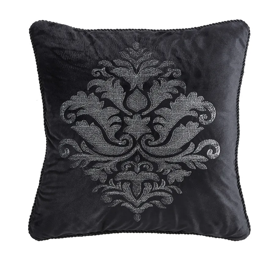 Chamonix 43x43cm Embroidered Filled Cushion Silver