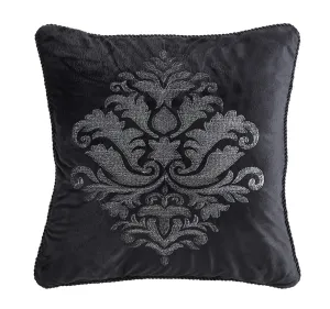 Chamonix 43x43cm Embroidered Filled Cushion Silver
