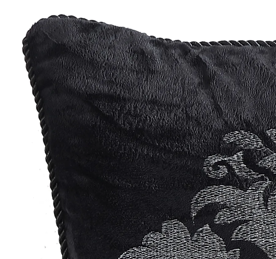 Chamonix 43x43cm Embroidered Filled Cushion Silver