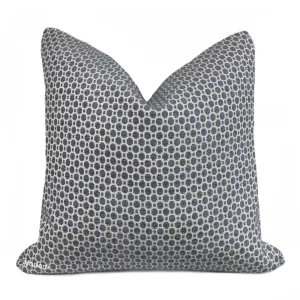 Chelsea Slate Blue Geometric Chenille Pillow Cover