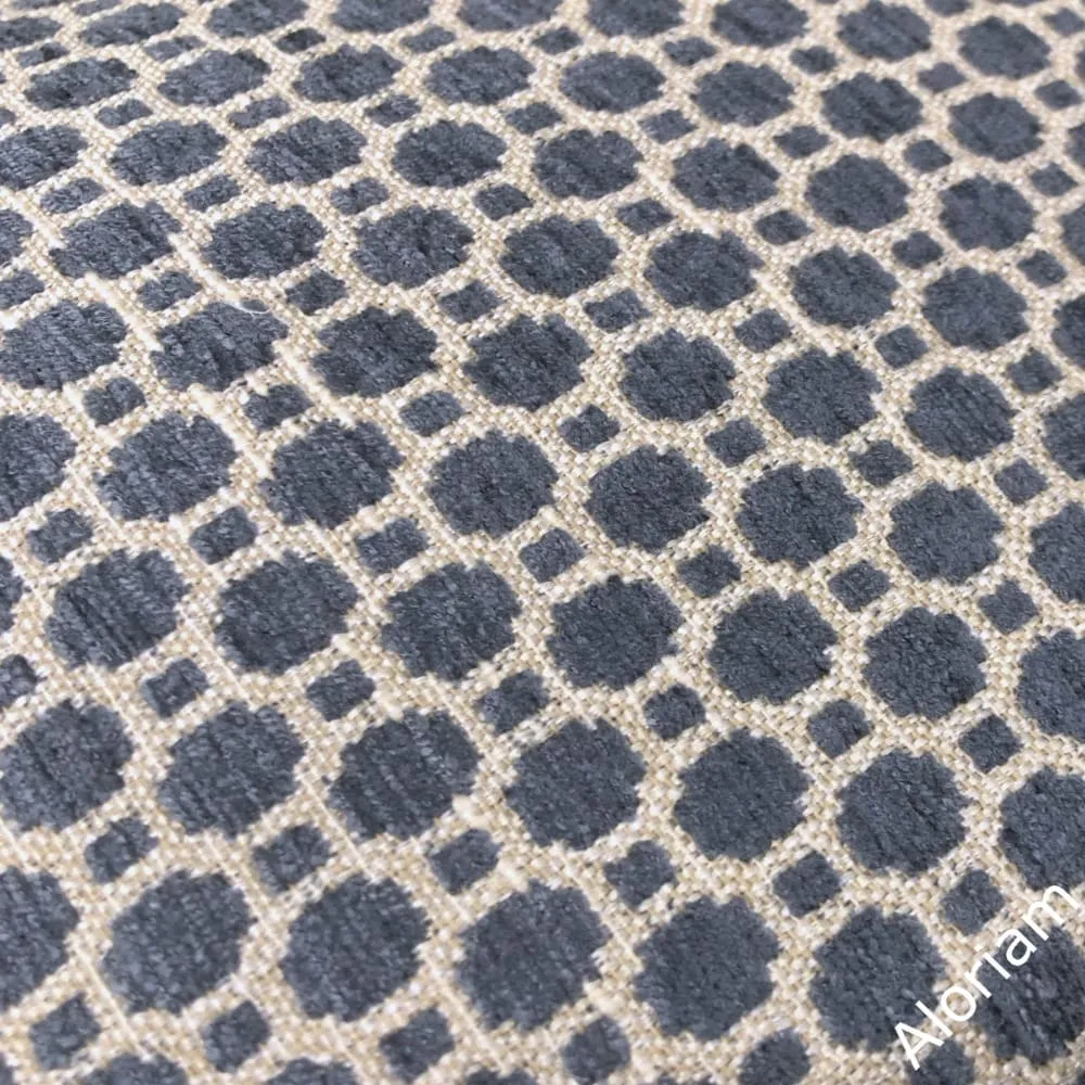 Chelsea Slate Blue Geometric Chenille Pillow Cover
