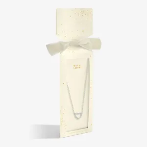 Christmas Cracker With Love Silver Plated Necklace 7691