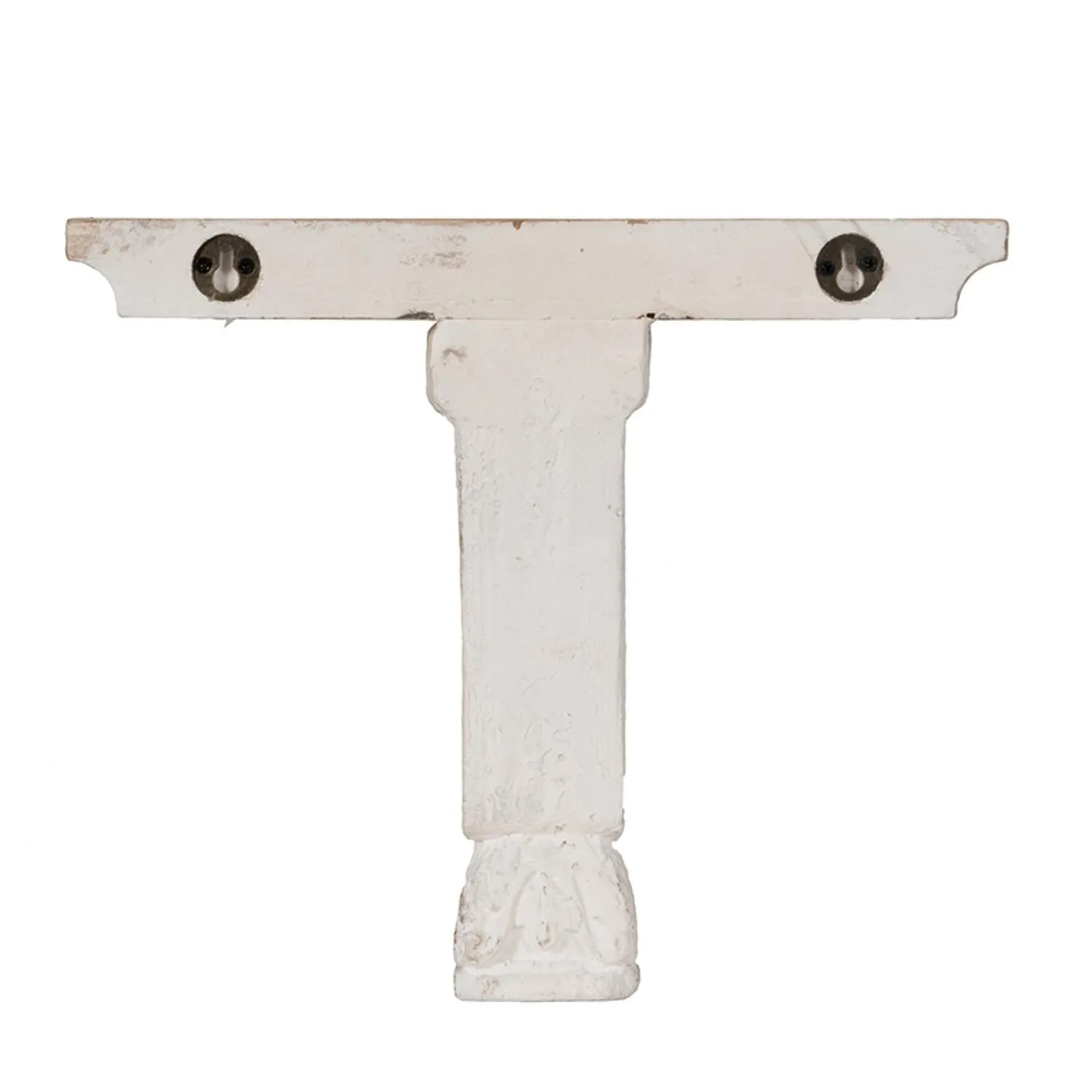 Classic Corbel Style White Washed Wall Shelf | 11.5"x14"