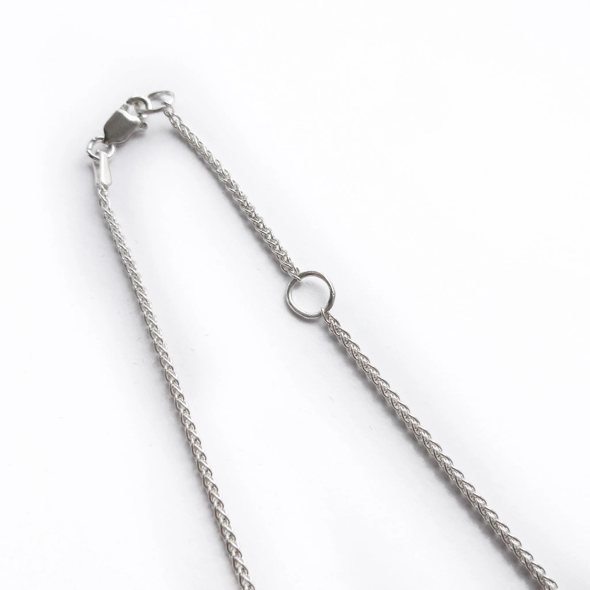 Contemporary diamond necklace - silver and 18ct gold
