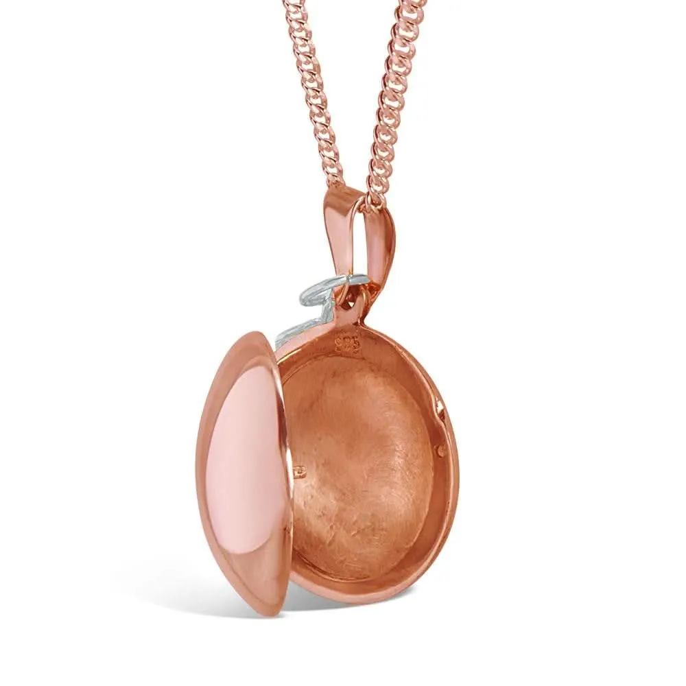 Feather Locket | Rose Gold