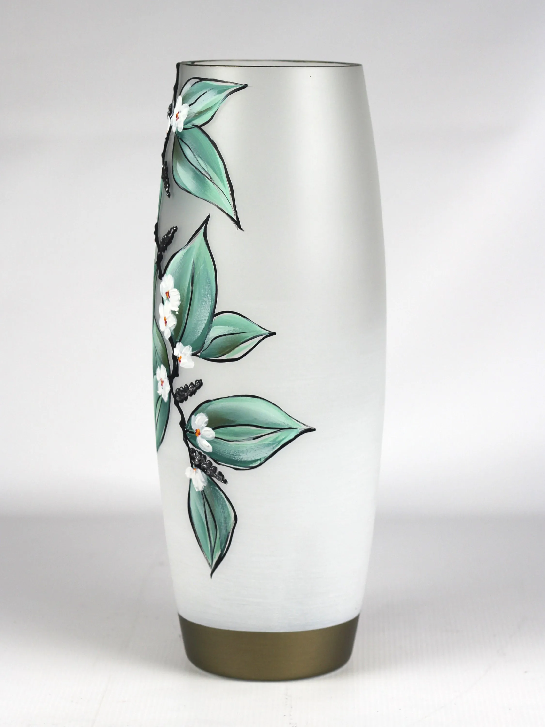 Floor Green Art Decorative Glass Vase