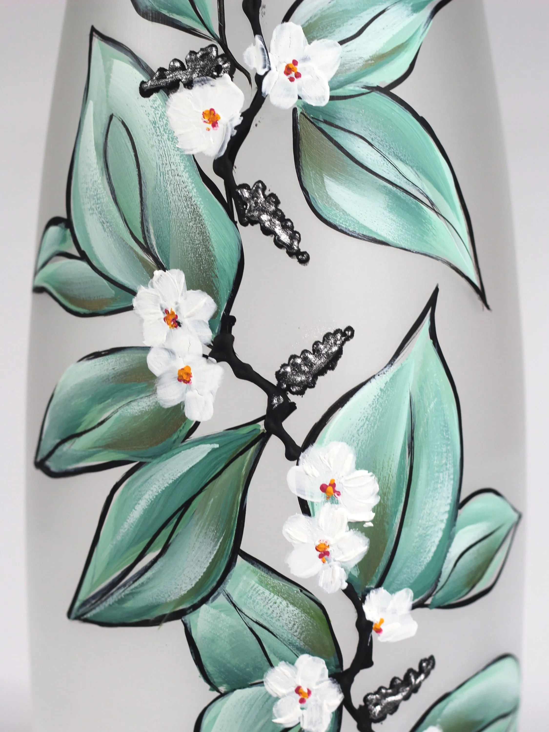 Floor Green Art Decorative Glass Vase