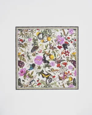 Floral Engraving Large Square Scarf