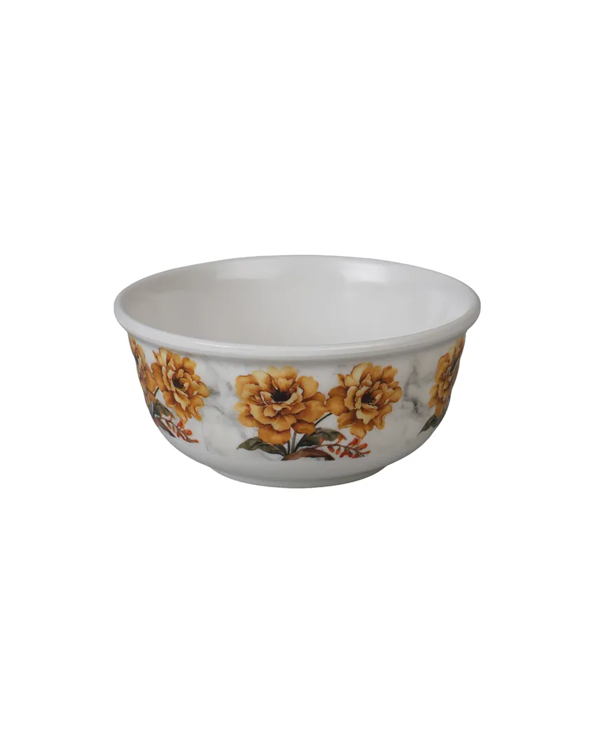 Floral Printed Double Coating Melamine Dinner | Pack of 18pcs