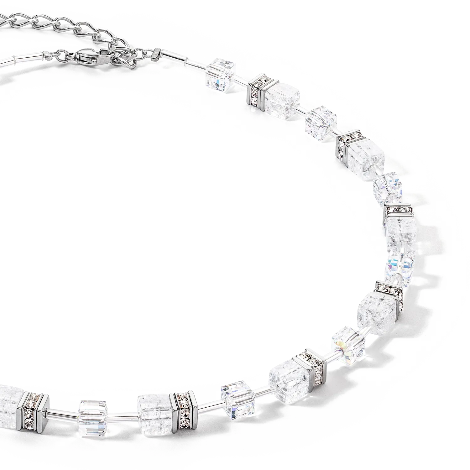 GeoCUBE® Iconic Nature necklace silver-white