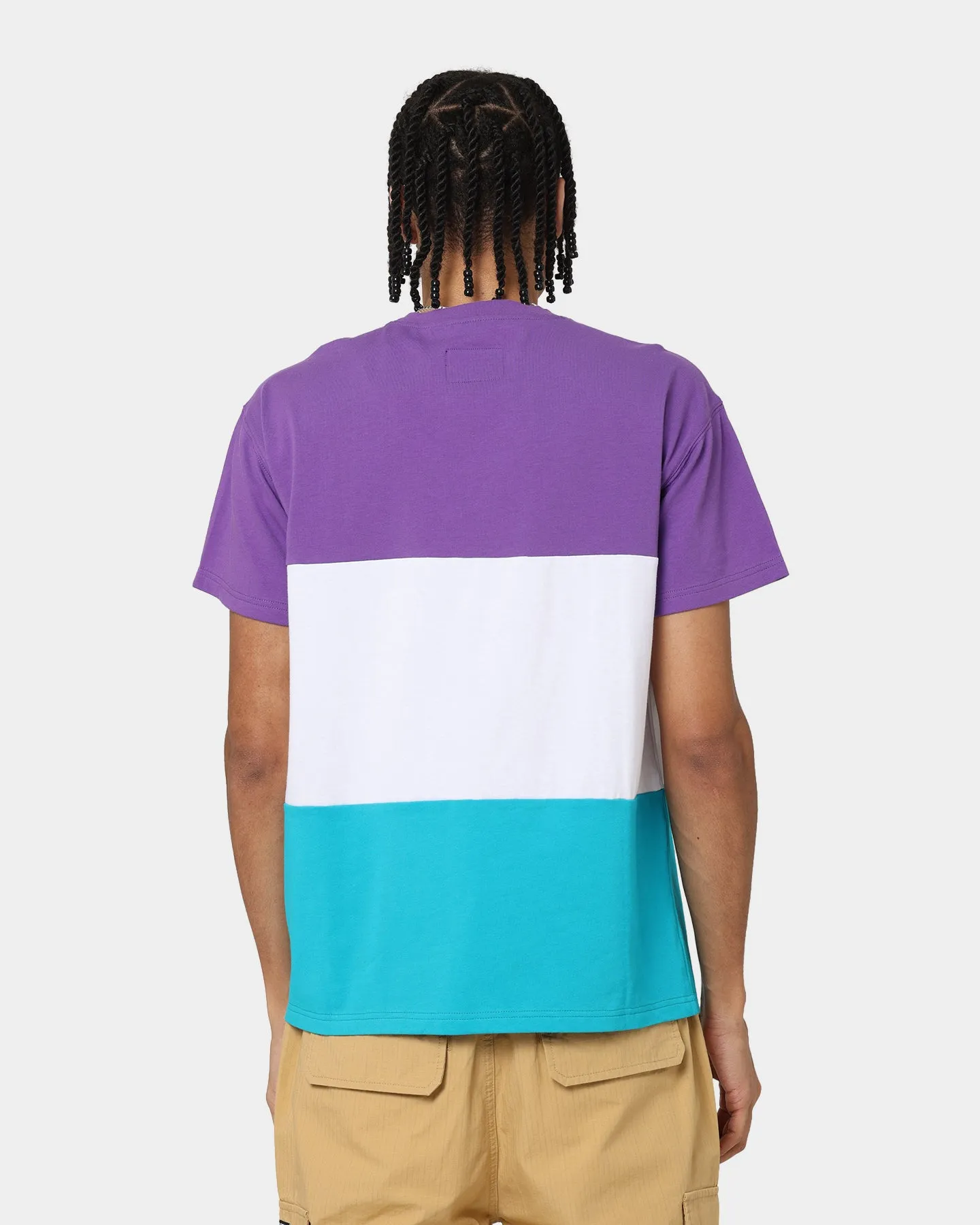 Grand Scheme Colour Block T-Shirt Purple/White/Blue