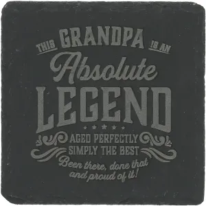 Grandpa 4" Slate Coaster