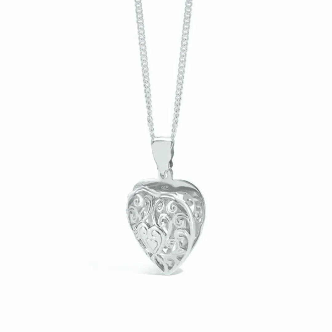 Heart Locket Necklace  White Gold   Photos