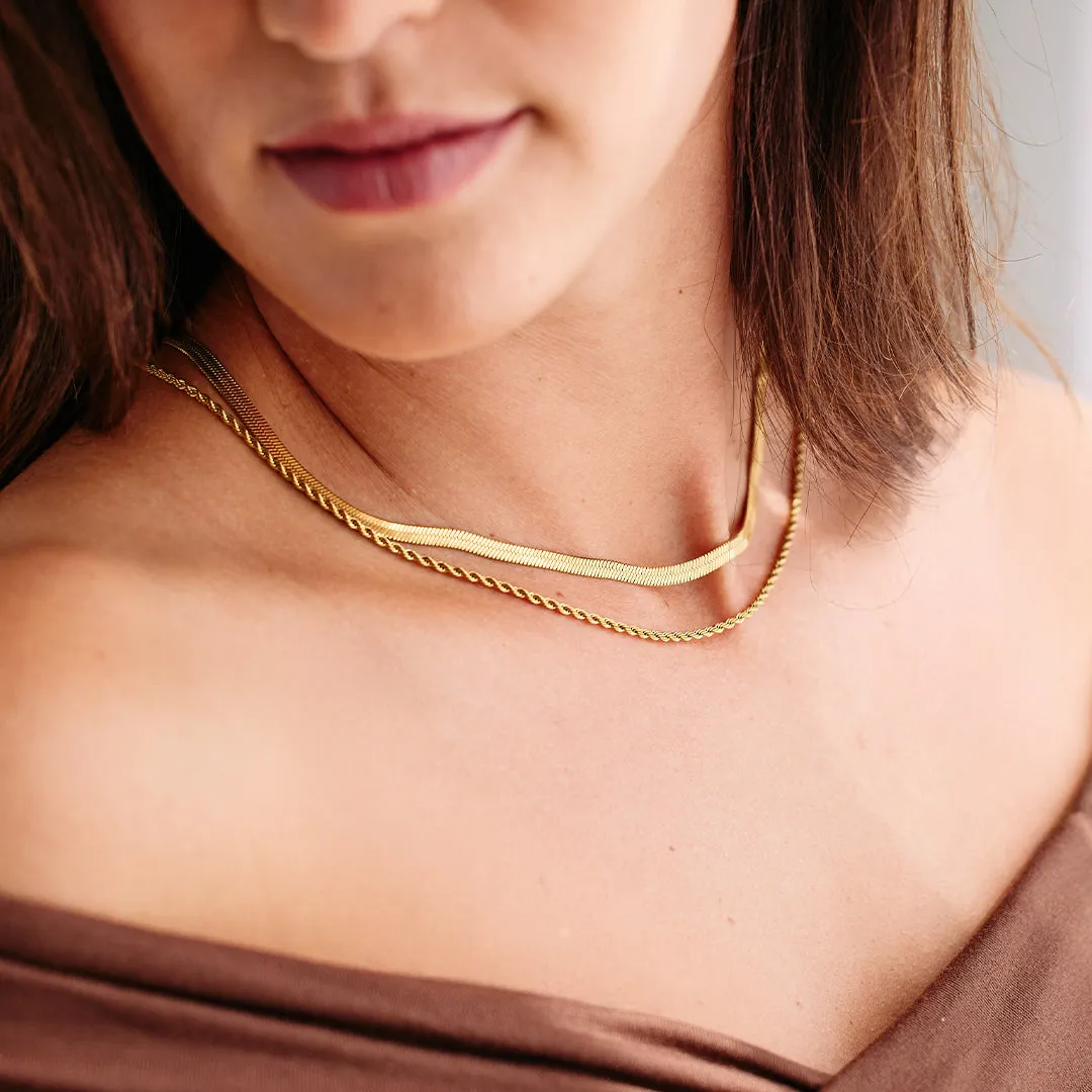 Herringbone   Rope Chain Set