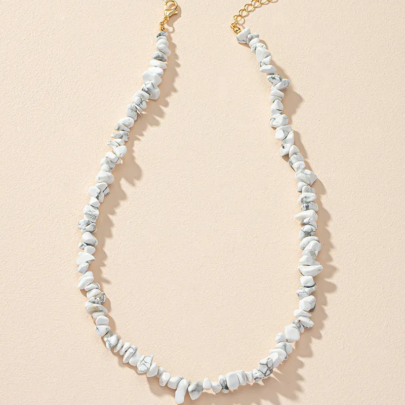 Innovative Stone Clavicle Chain Necklace Inspired by European and American Fashion