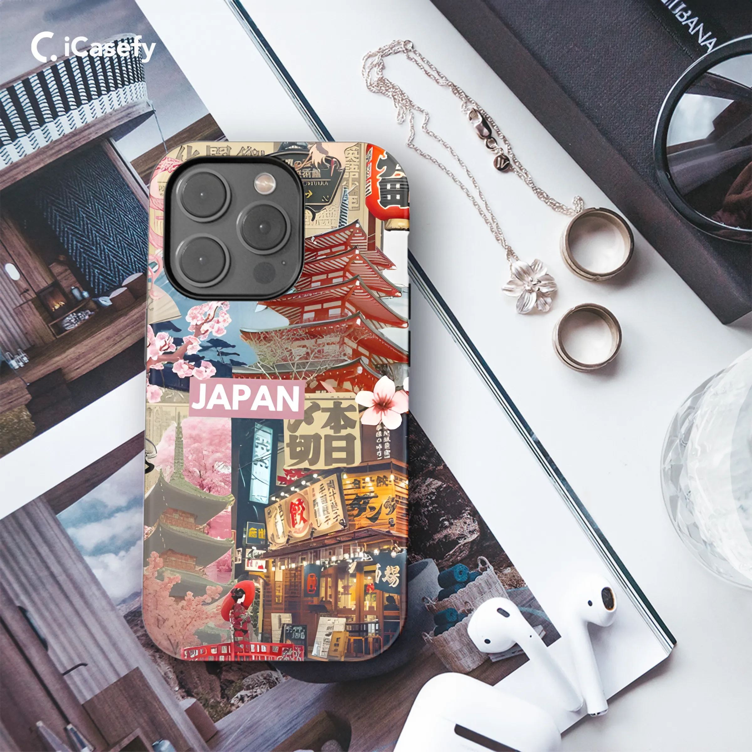 Japanese Mood Board Collage Phone Case iPhone Samsung Cover Pixel 1887