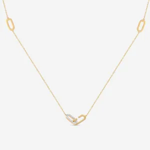 K Di Kuore Link 18K Yellow Gold Diamond Necklace 451712