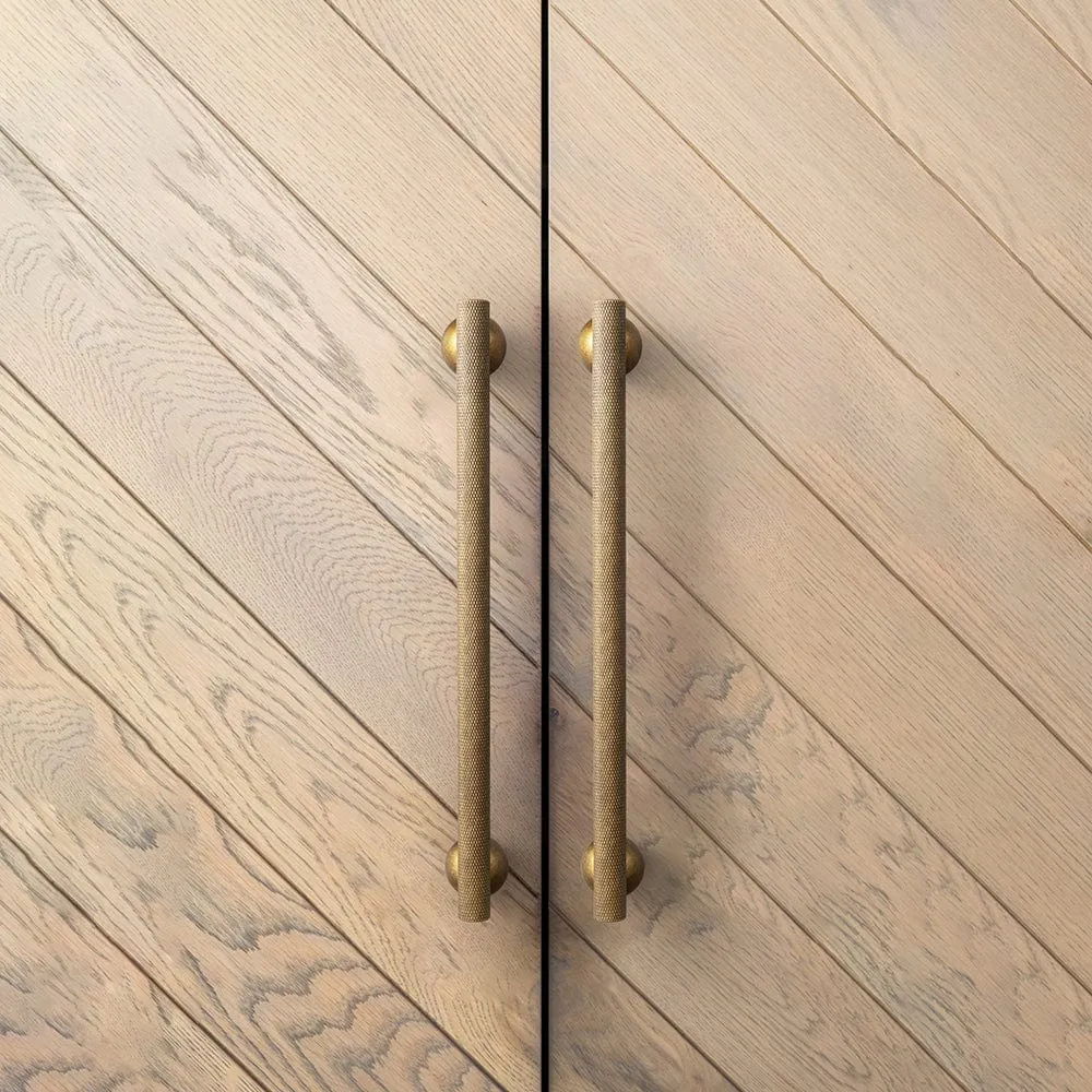 Knurled Metal Alloy Cabinet Pulls with Ball Base Retro Handles Antique Brass Hardware