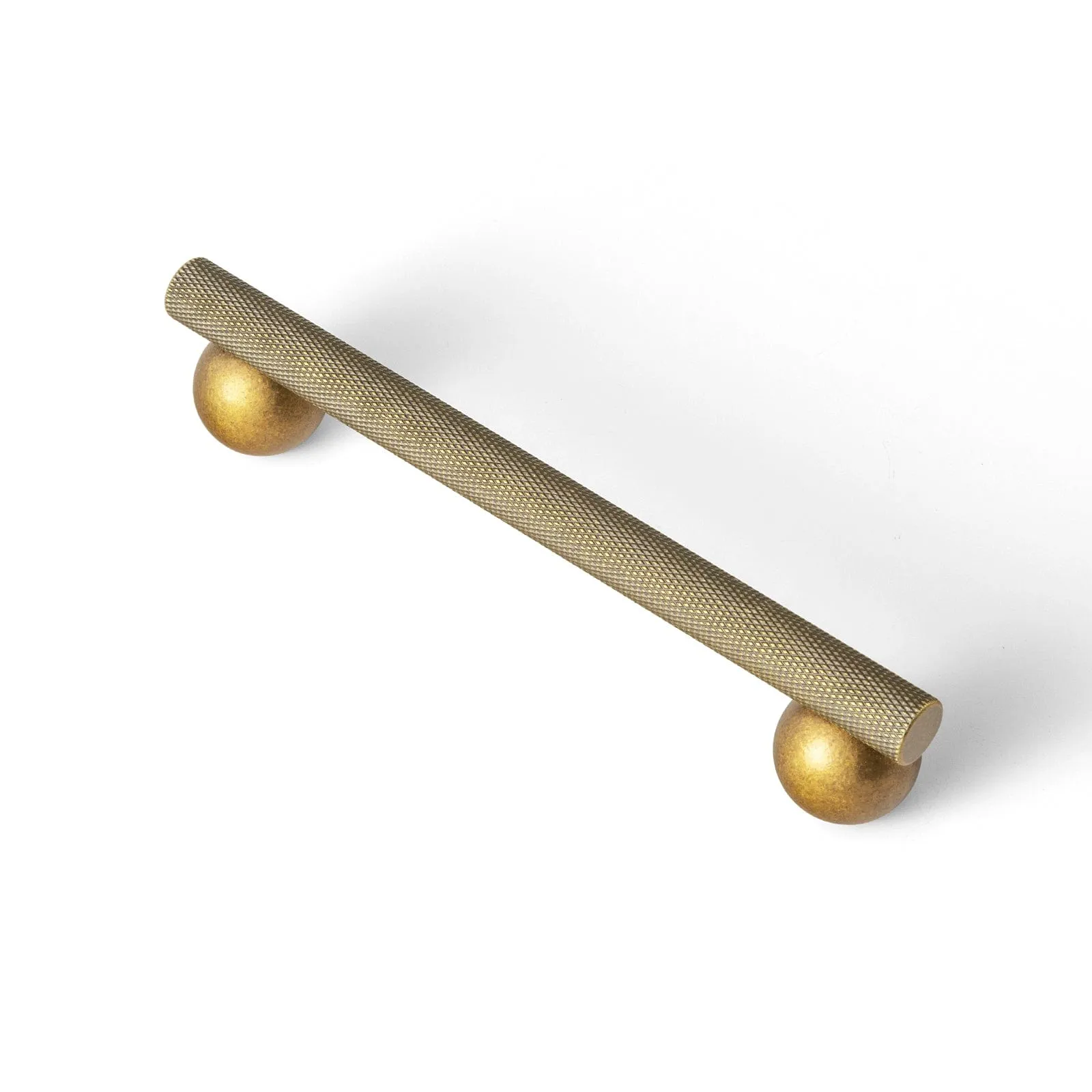 Knurled Metal Alloy Cabinet Pulls with Ball Base Retro Handles Antique Brass Hardware
