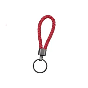 Leather Braided Rope Keychain Gbs23-3 Red