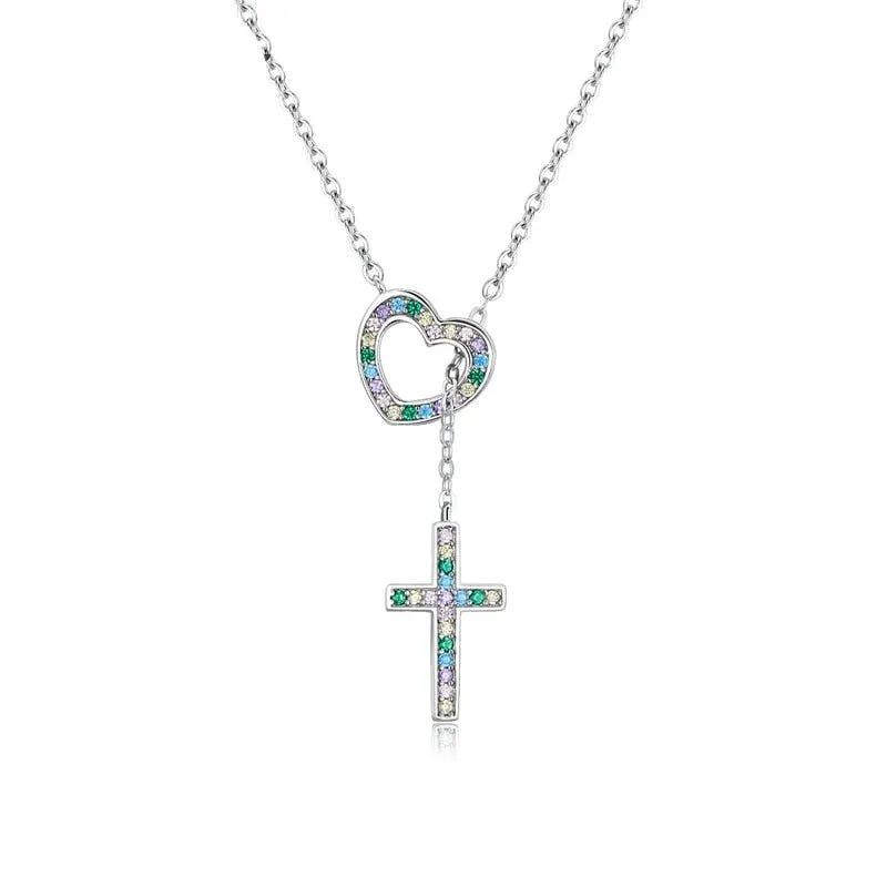 Love & Cross Diamond Necklace