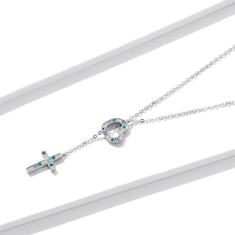 Love & Cross Diamond Necklace