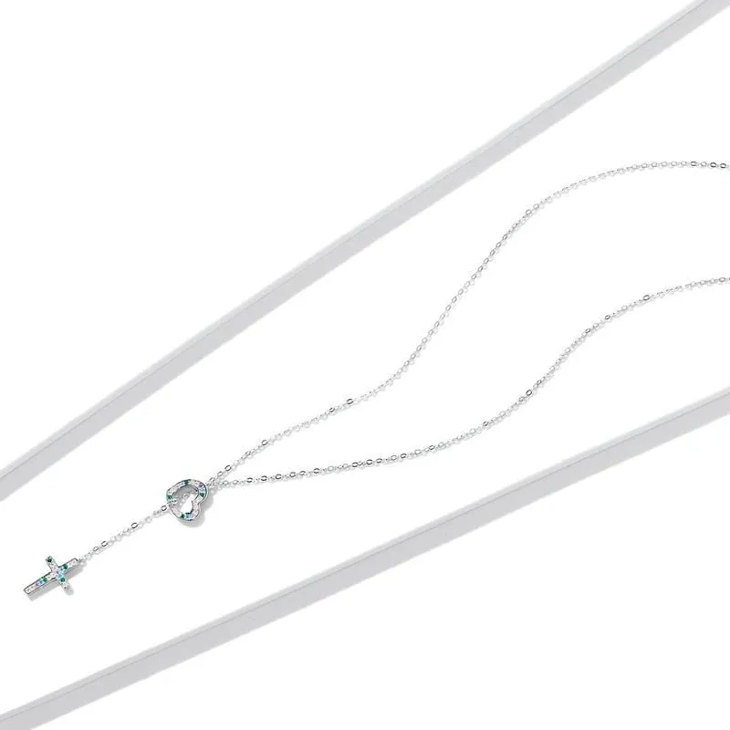 Love & Cross Diamond Necklace