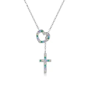 Love & Cross Diamond Necklace