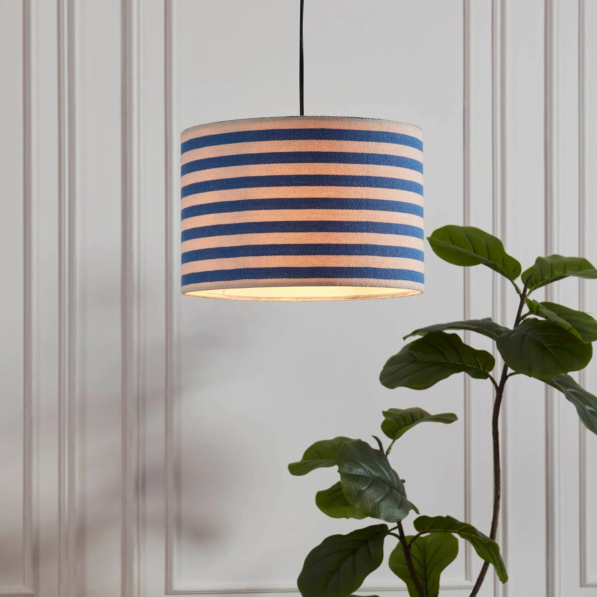 Lucia Striped Ceiling Shade - Blue/White