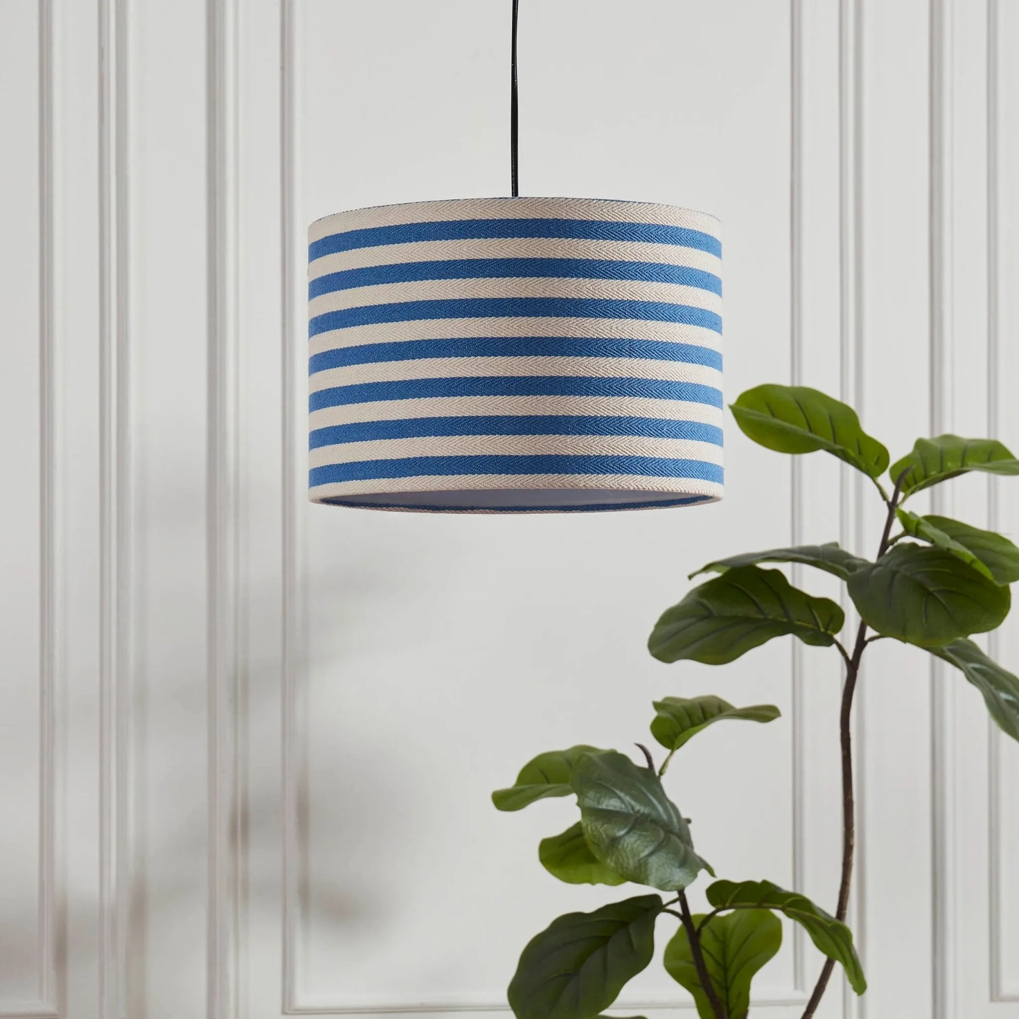 Lucia Striped Ceiling Shade - Blue/White