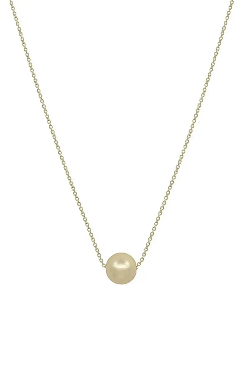 Metal Chain Pearl Pendant Necklace