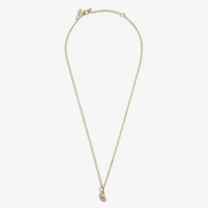 Mini Charms Feather Gold Plated 46cm   5cm Necklace 7044