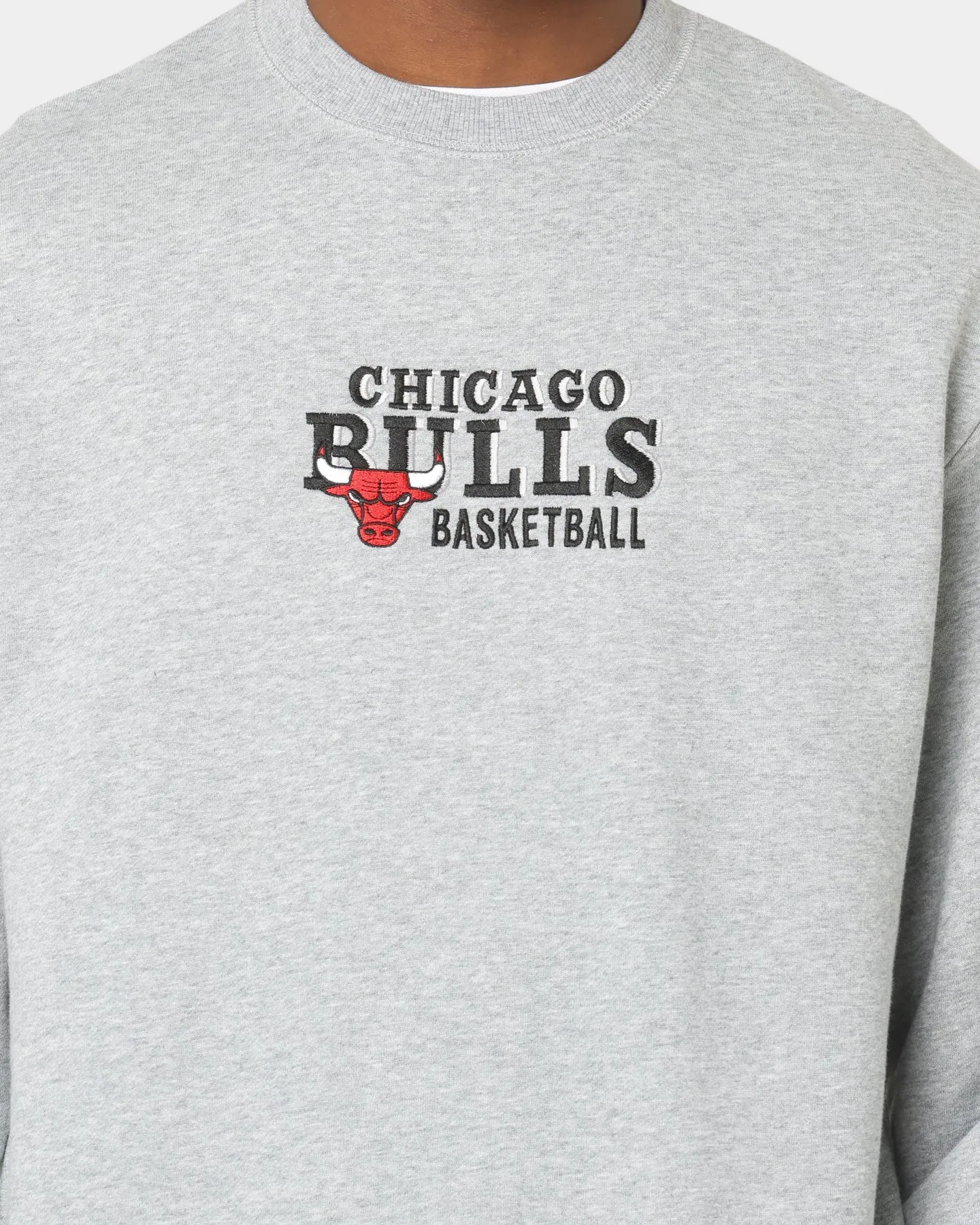 Mitchell & Ness Chicago Bulls Vintage Line Up Crewneck Grey Marle