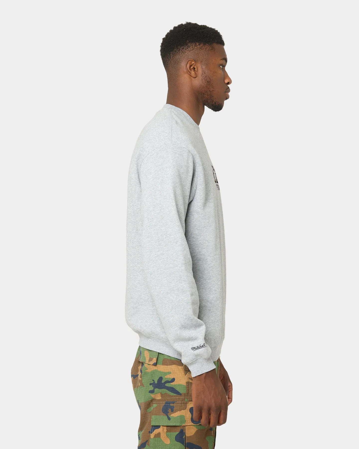 Mitchell & Ness Chicago Bulls Vintage Line Up Crewneck Grey Marle